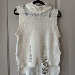 Cecico Distressed Sweater Vest l S